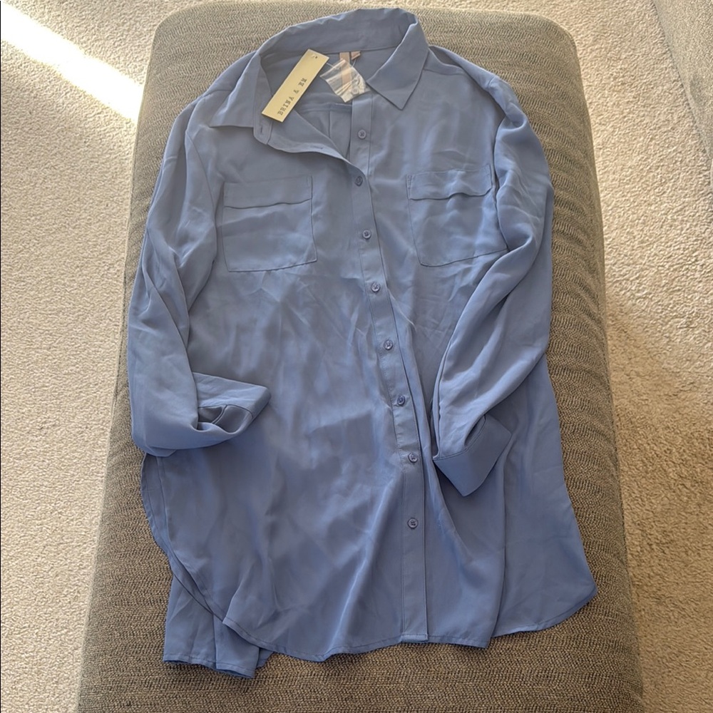 Brina & Em Light Blue Button-Up Shirt